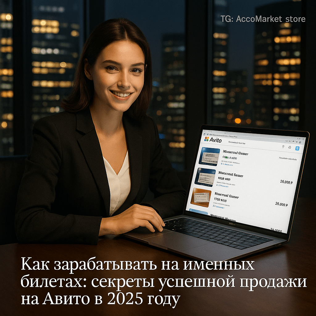 Как зарабатывать на именных билетах: секреты успешной продажи на Авито в 2025 году