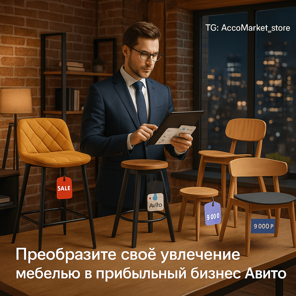Заработок на Авито: Как Продажа Барных Стульев и Лофт-Мебели Превратит Хобби в Доход
