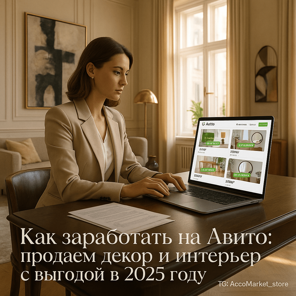 Как заработать на Авито: продаем декор и интерьер с выгодой в 2025 году