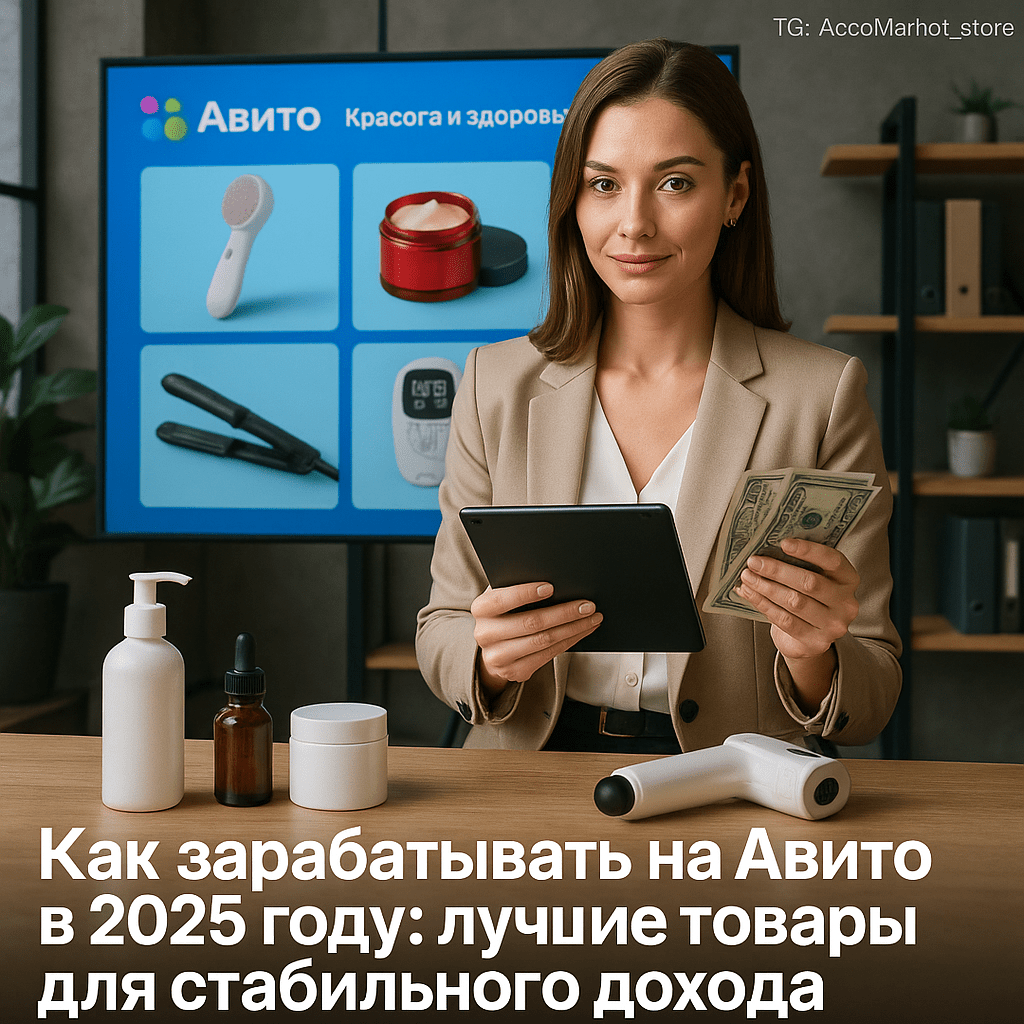 Как зарабатывать на Авито в 2025 году: лучшие товары категории "Красота и здоровье" для стабильного дохода