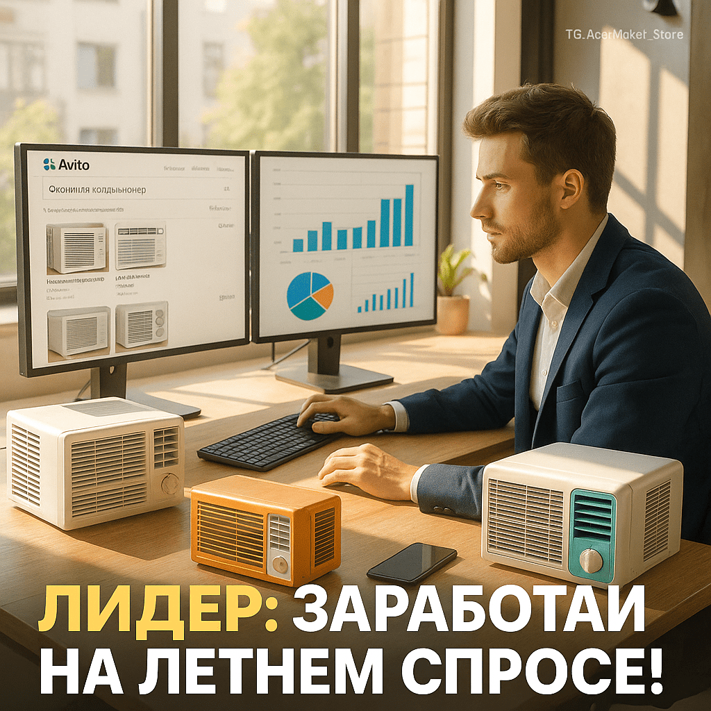 Заработай на летнем спросе: Как перепродажа оконных кондиционеров на Авито приведёт к успеху