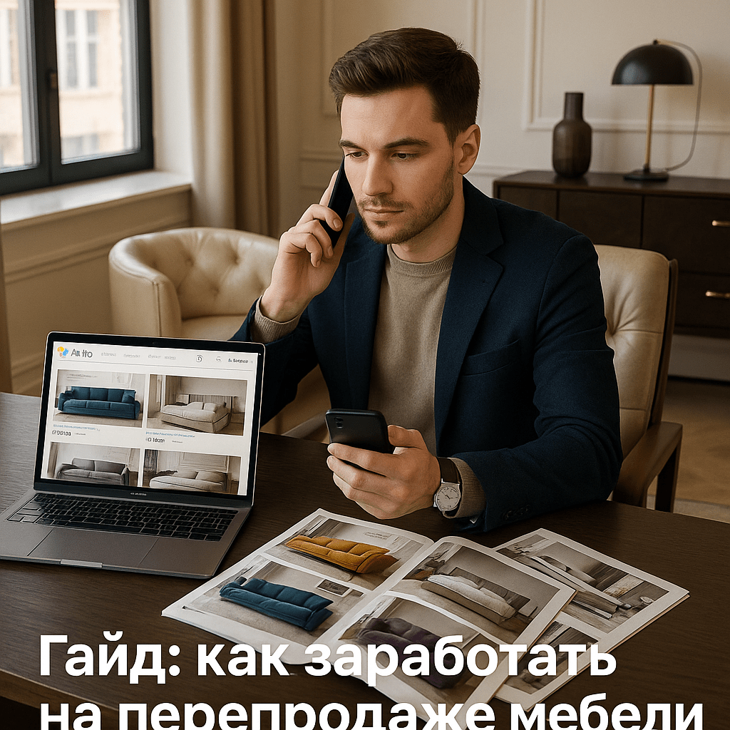 Как заработать на перепродаже мебели из шоурумов на Авито: секреты, схемы и практические советы для начинающих авитологов