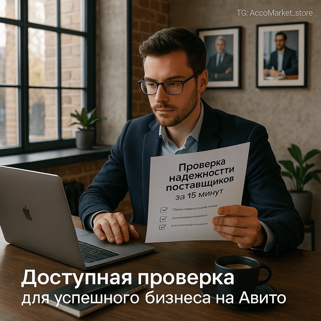 Проверка надежности поставщиков за 15 минут: простые шаги для уверенного бизнеса на Авито