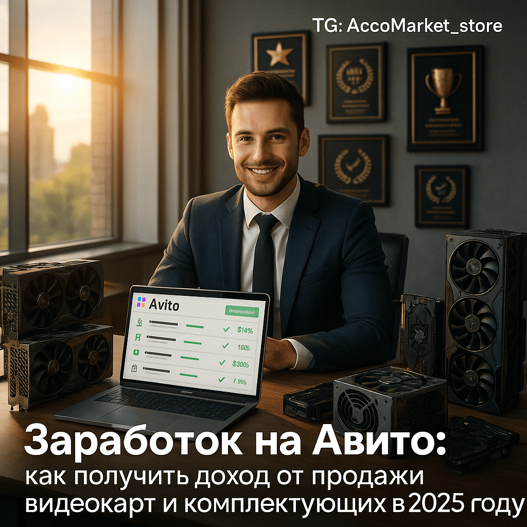Заработок на Авито: как получить доход от продажи видеокарт и комплектующих в 2025 году