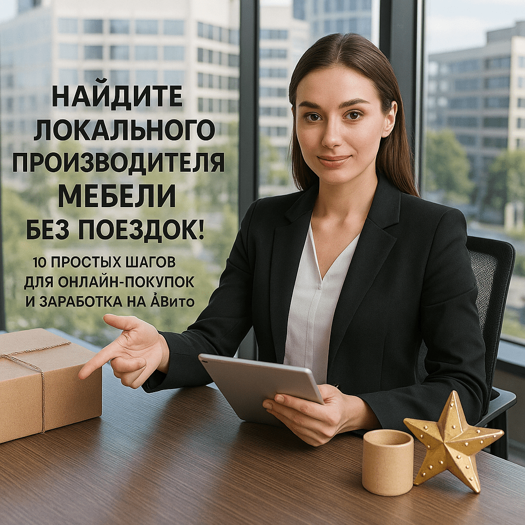 Найдите локального производителя мебели без поездок: 10 простых шагов для онлайн-покупок и заработка на Авито