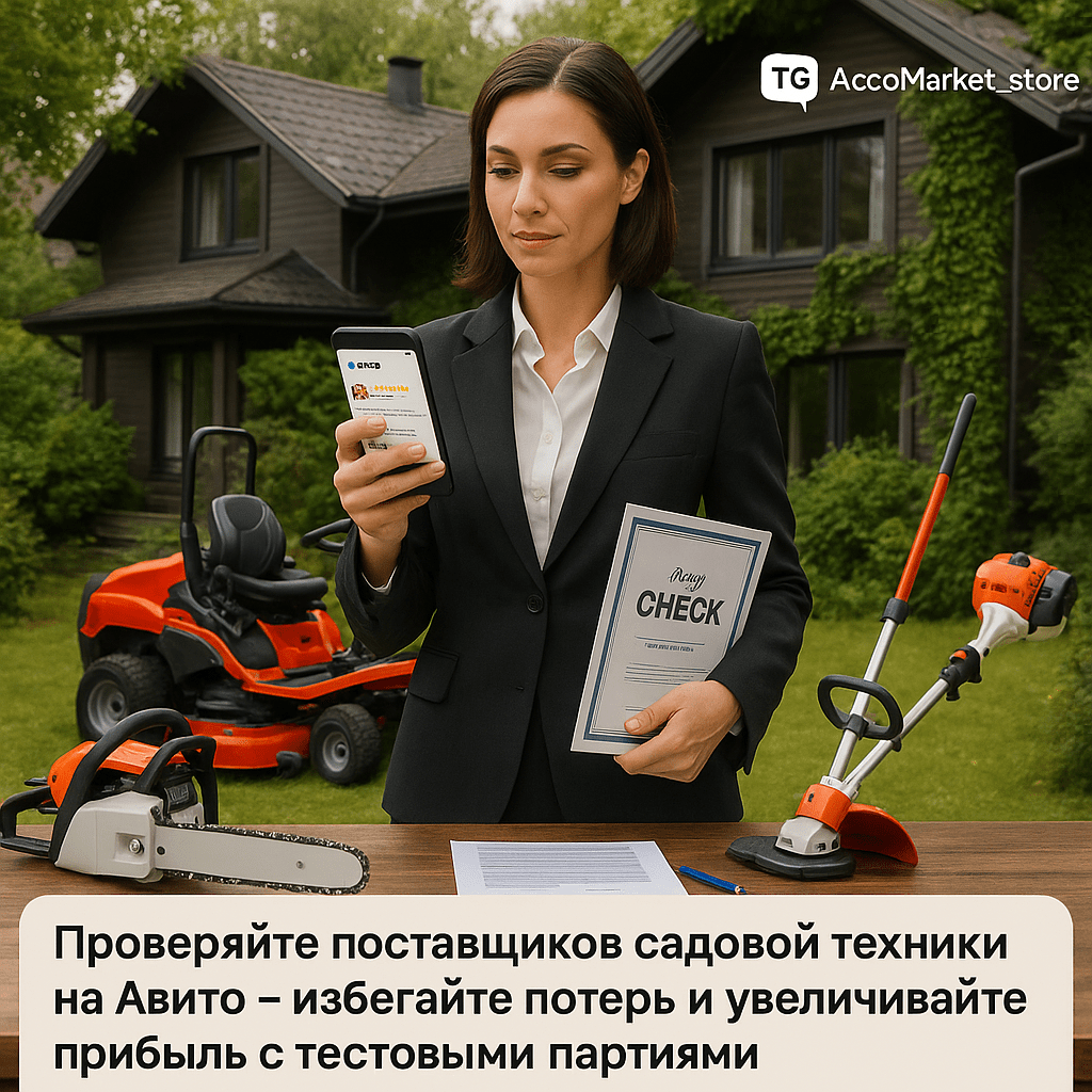 Проверка поставщиков садовой техники на Авито: как избежать потерь и увеличить прибыль с тестовыми партиями