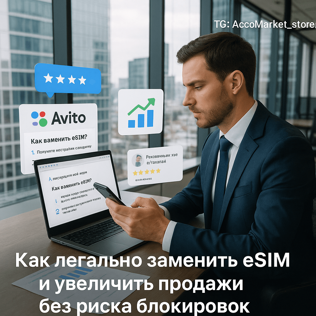 eSIM и Авито: как легально заменить SIM-карту и увеличить продажи без риска блокировок