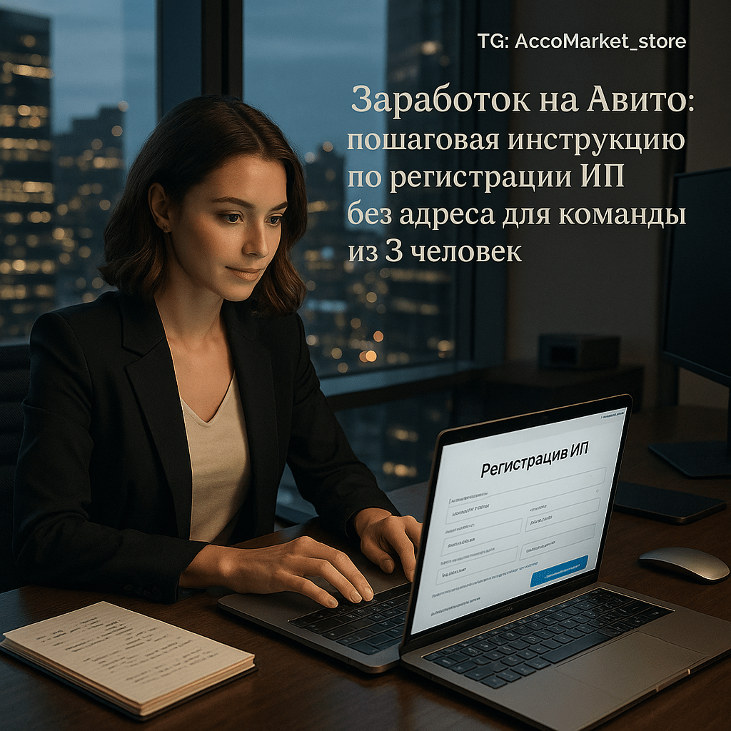 Заработок на Авито: пошаговая инструкция по регистрации ИП без адреса для команды из 3 человек