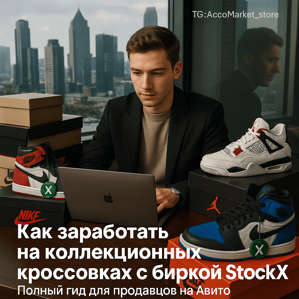 Как заработать на коллекционных кроссовках с биркой StockX: Полный гид для продавцов на Авито