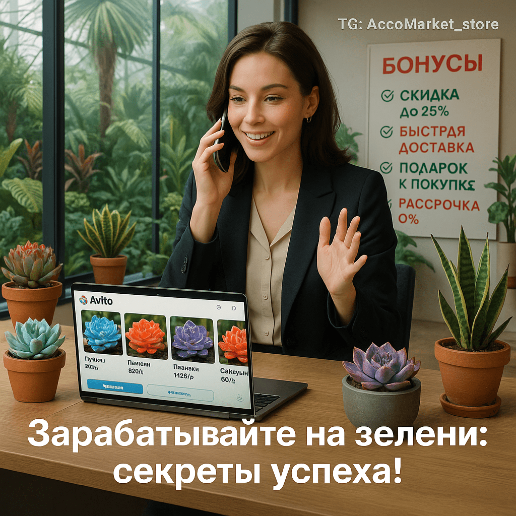 Как успешно продавать редкие суккуленты и комнатные растения на Авито: секреты, стратегии и советы для новичков