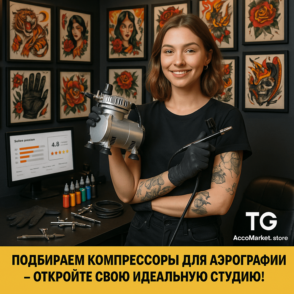 Компрессоры для аэрографии и тату-студий: как выбрать идеальное оборудование для успешного бизнеса