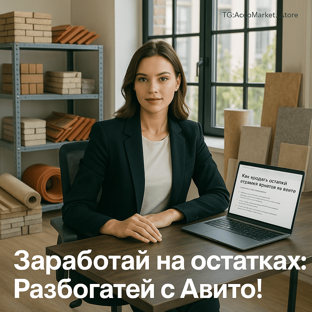 Как заработать на продаже остатков строительных материалов на Авито: пошаговое руководство для новичков