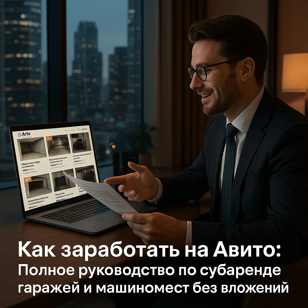 Как заработать на Авито: Полное руководство по субаренде гаражей и машиномест без вложений