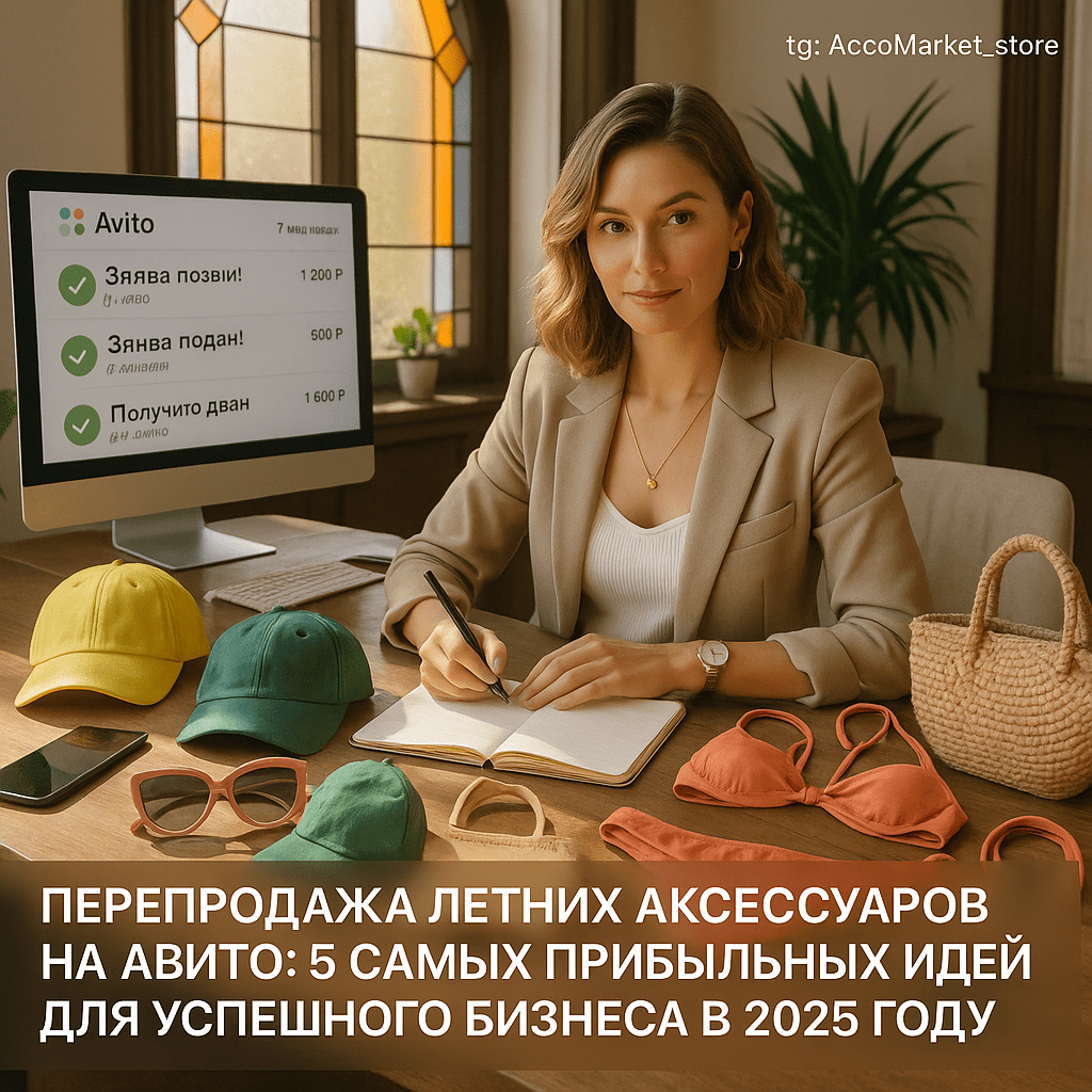 Перепродажа летних аксессуаров на Авито: 5 самых прибыльных идей для успешного бизнеса в 2025 году