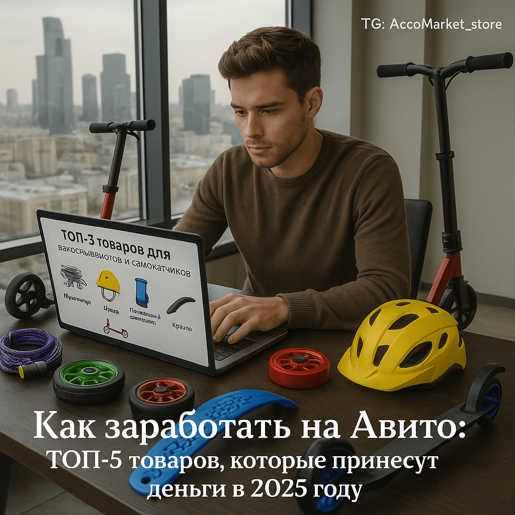 Как заработать на Авито: ТОП-5 товаров для велосипедистов и самокатчиков, которые принесут реальные деньги в 2025 году