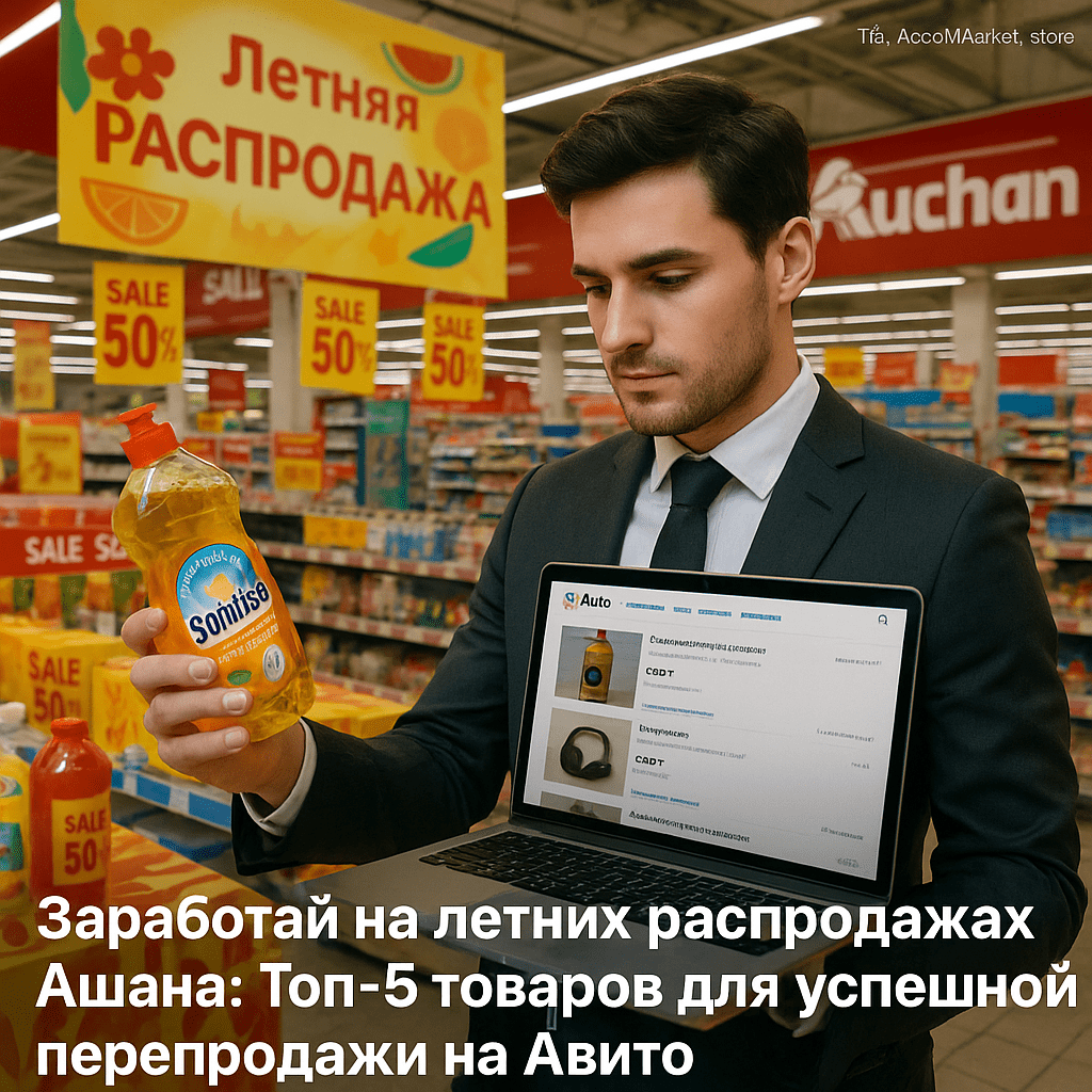 Заработай на летних распродажах Ашана: Топ-5 товаров для успешной перепродажи на Авито